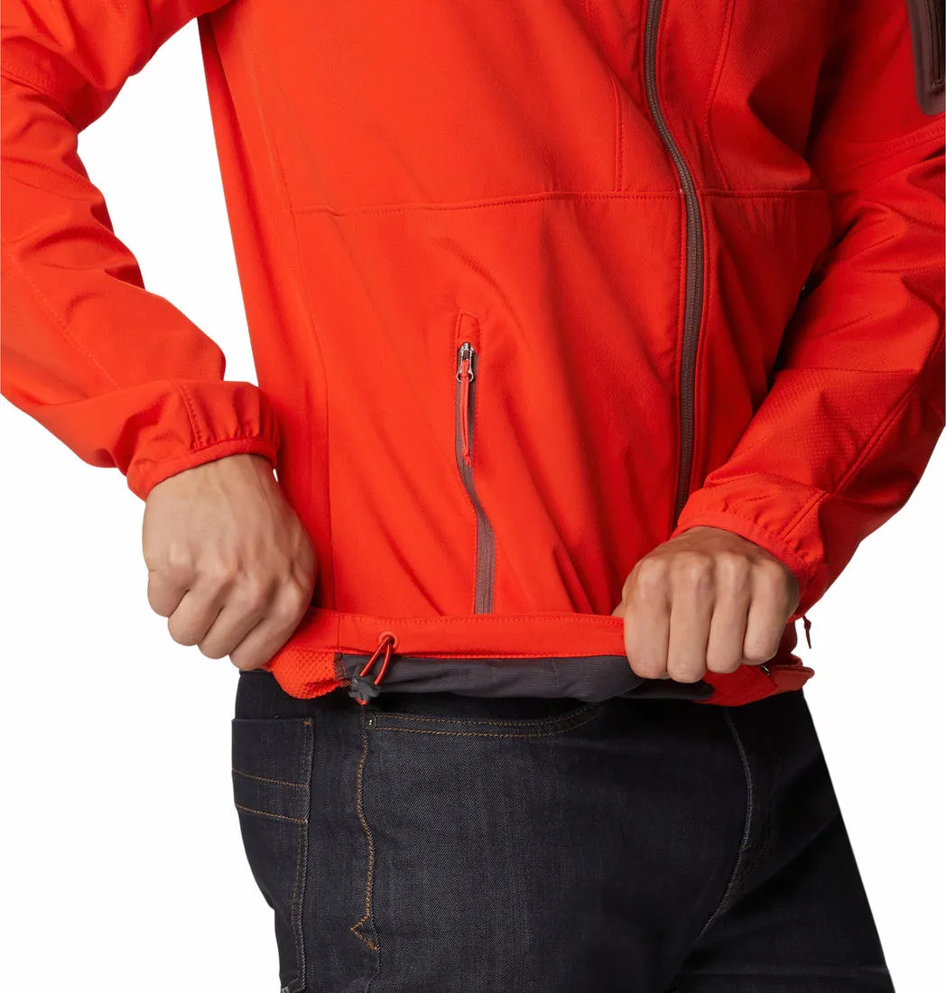 Columbia Men Orange Omni-Shield Tall Heights Hooded Softshell Jacket