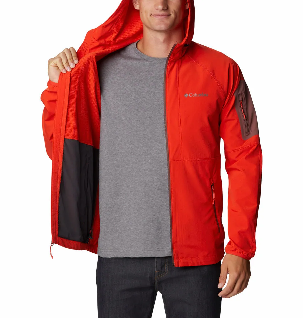 Columbia Men Orange Omni-Shield Tall Heights Hooded Softshell Jacket