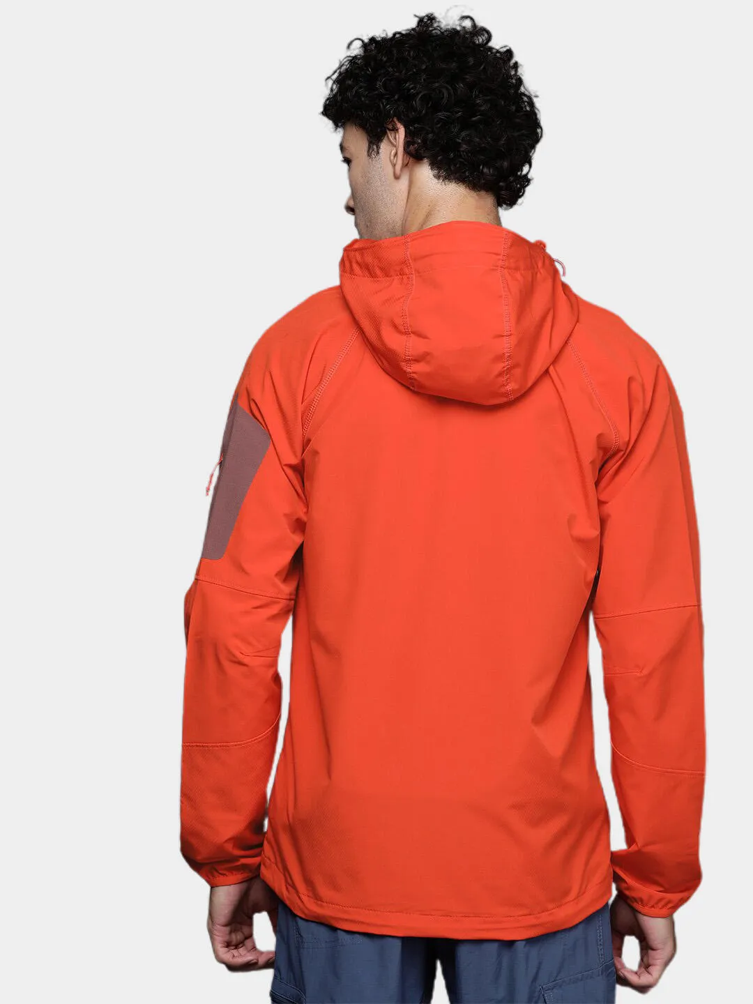 Columbia Men Orange Omni-Shield Tall Heights Hooded Softshell Jacket