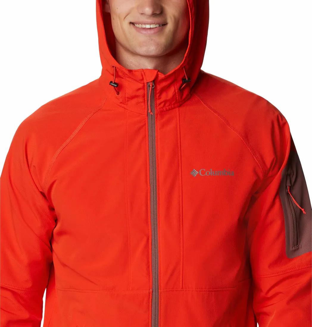 Columbia Men Orange Omni-Shield Tall Heights Hooded Softshell Jacket