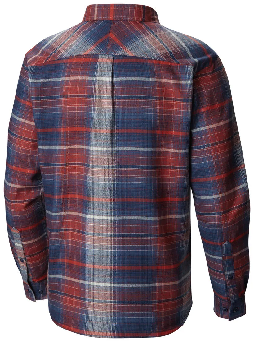 Columbia Men Orange Omni-Wick Silver Ridge Flannel Long Sleeve Shirt