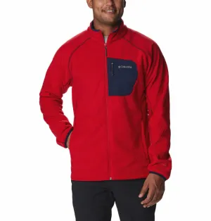 Columbia Men Red Omni-Heat Helix M Outdoor Tracks Fleece Jacket