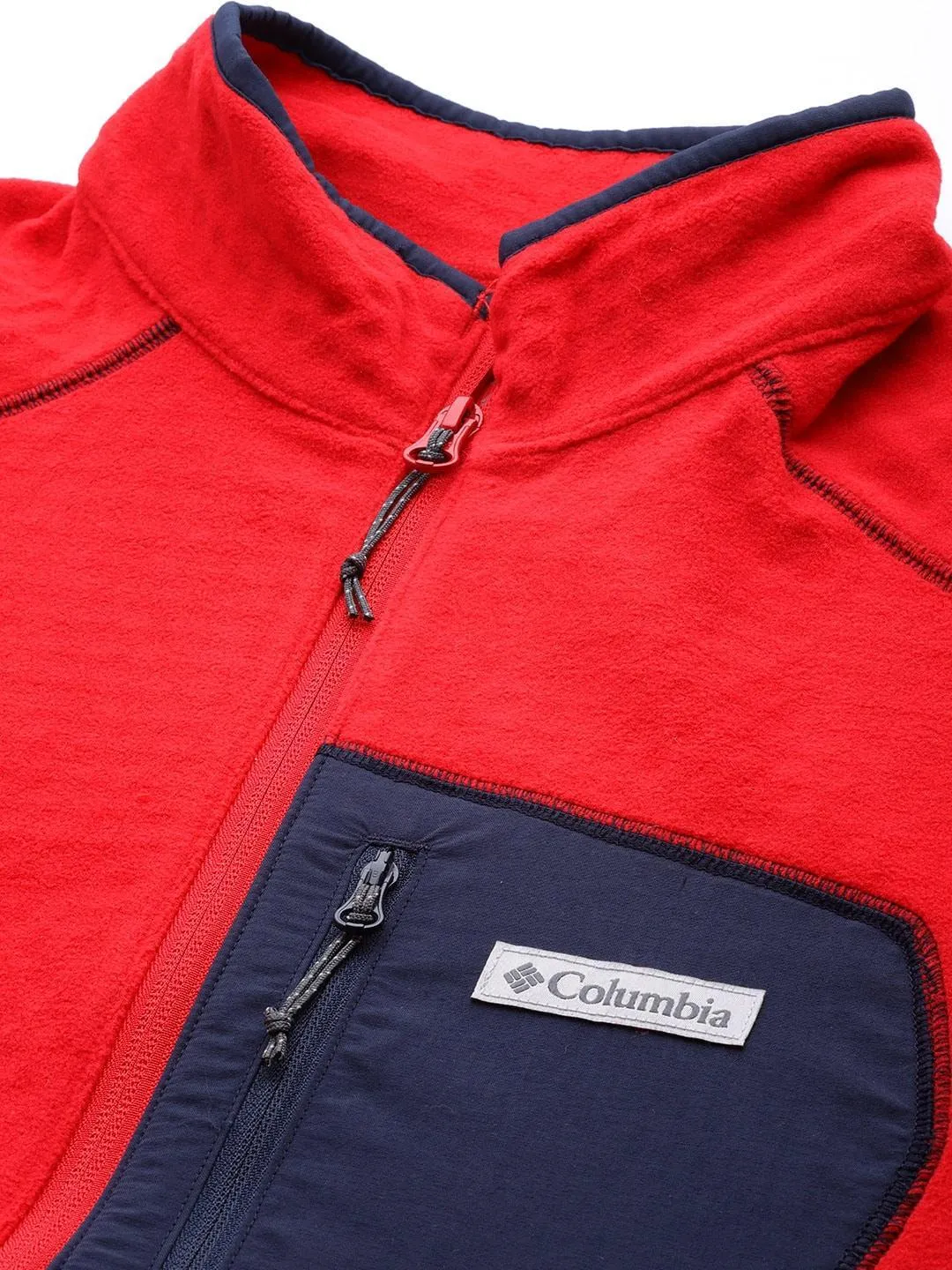 Columbia Men Red Omni-Heat Helix M Outdoor Tracks Fleece Jacket