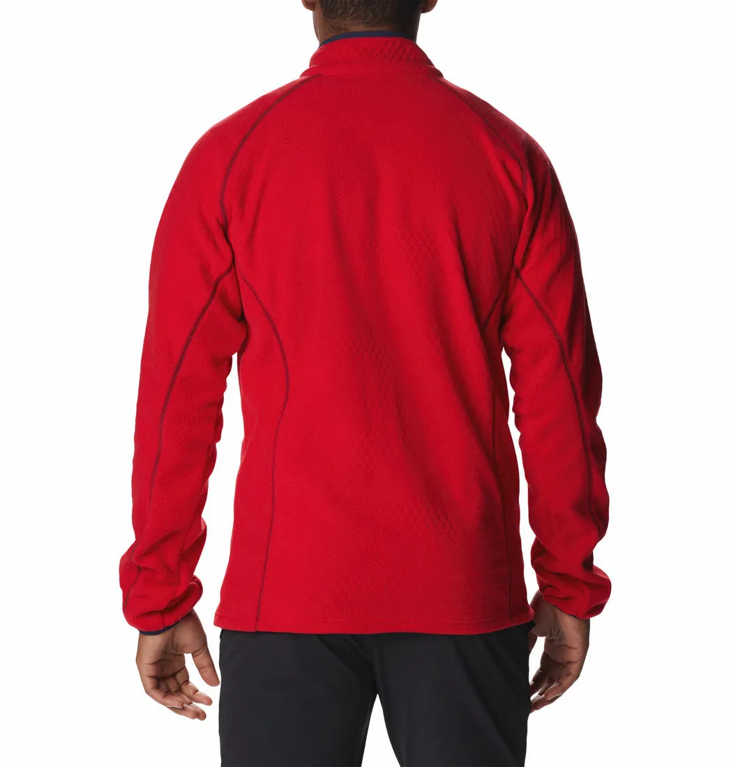 Columbia Men Red Omni-Heat Helix M Outdoor Tracks Fleece Jacket