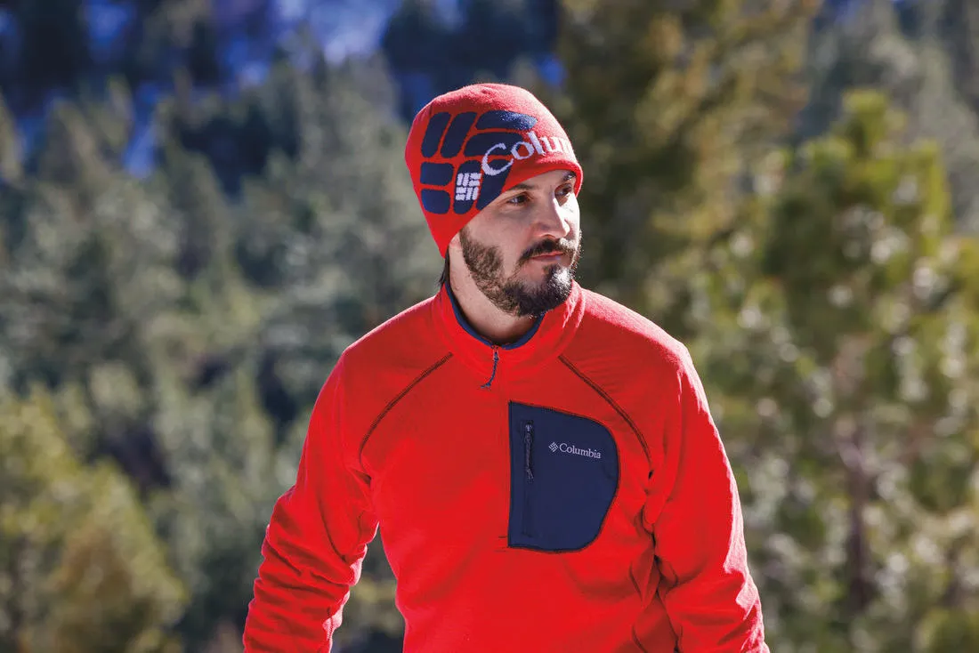 Columbia Men Red Omni-Heat Helix M Outdoor Tracks Fleece Jacket