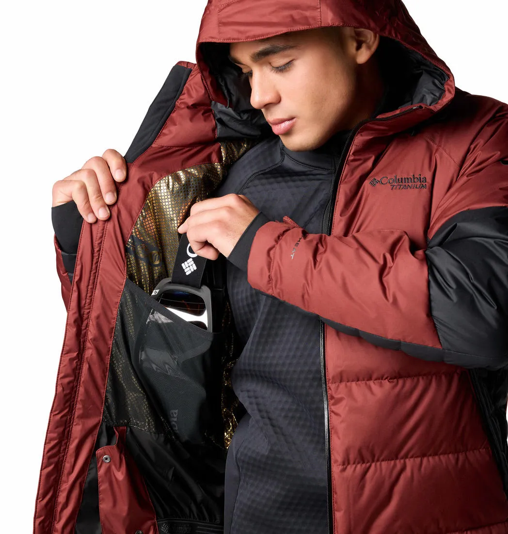 Columbia Men Red Omni-Heat Infinity Roaring Fork II Down Jacket