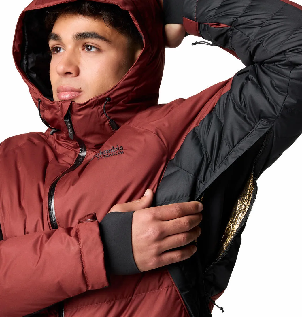 Columbia Men Red Omni-Heat Infinity Roaring Fork II Down Jacket