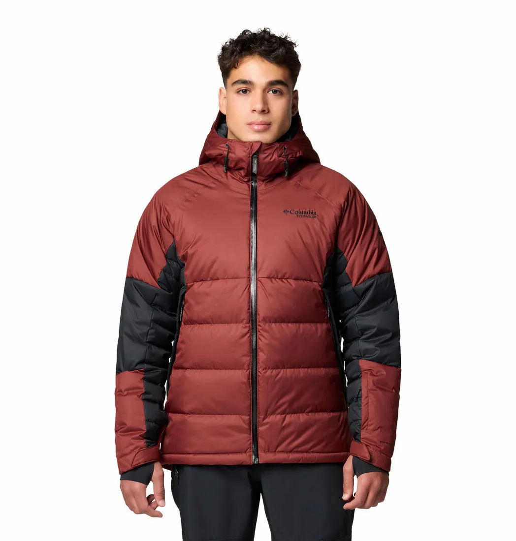 Columbia Men Red Omni-Heat Infinity Roaring Fork II Down Jacket