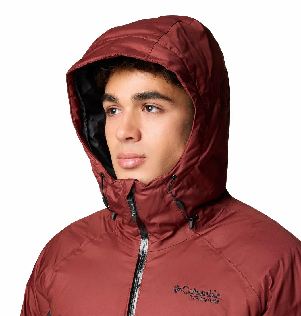 Columbia Men Red Omni-Heat Infinity Roaring Fork II Down Jacket