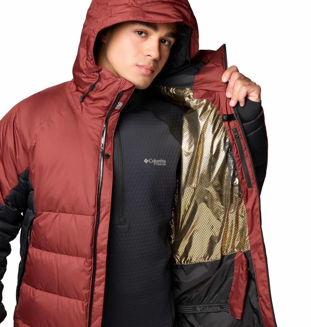 Columbia Men Red Omni-Heat Infinity Roaring Fork II Down Jacket