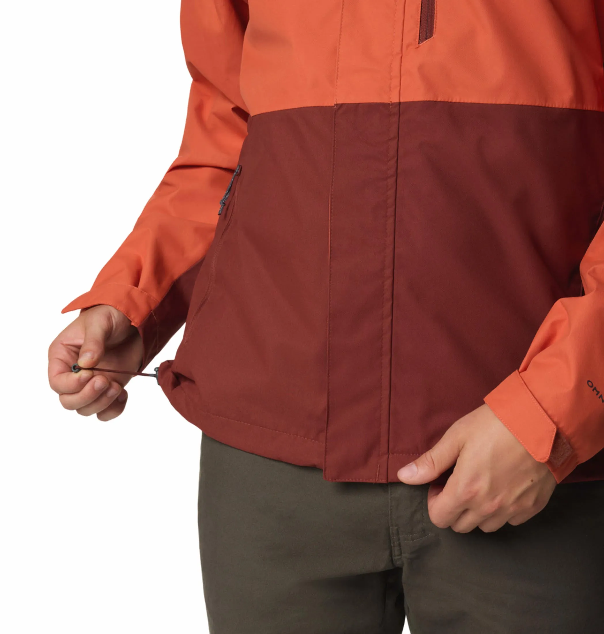 Columbia Men Red Omni-Tech Hikebound II Waterproof Rain Jacket