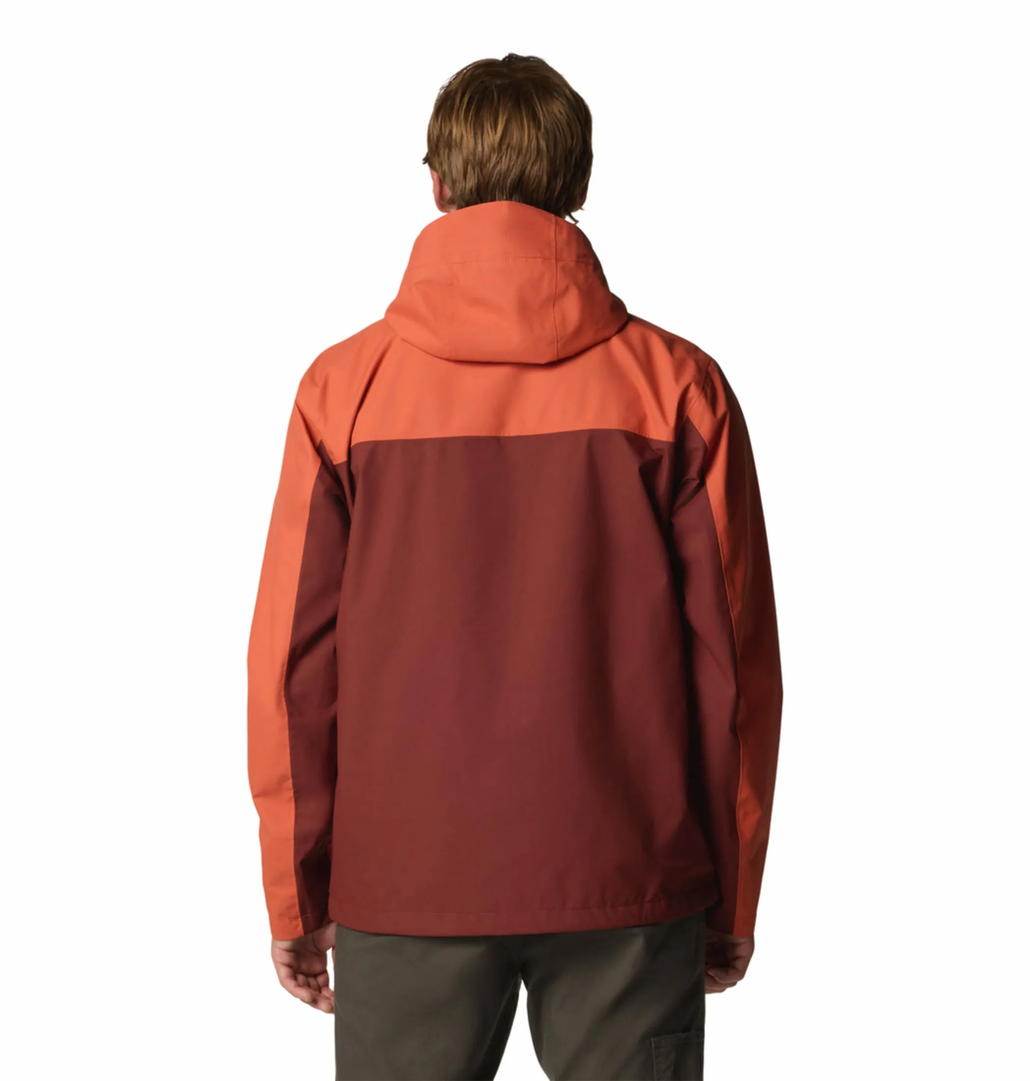 Columbia Men Red Omni-Tech Hikebound II Waterproof Rain Jacket