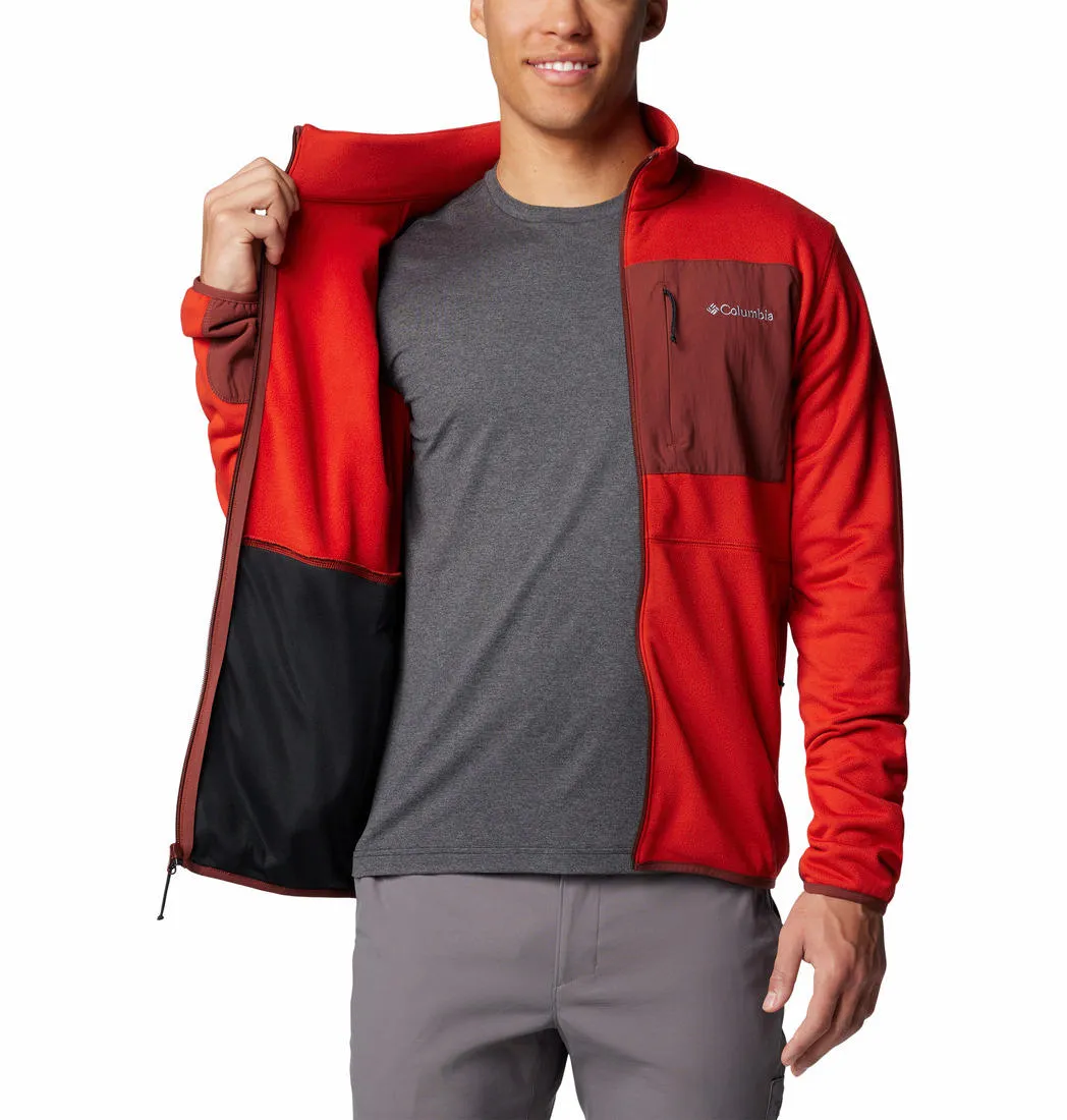 Columbia Men Red Omni-Wick Hike II Fleece Jacket