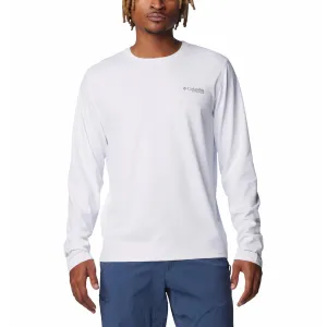 Columbia Men White Omni-Shade Summit Valley Crew Tshirt