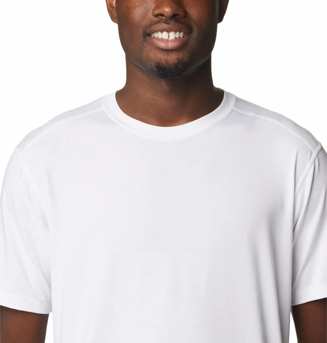 Columbia Men White Omni-Wick M Endless Trail Running Tech Tshirt