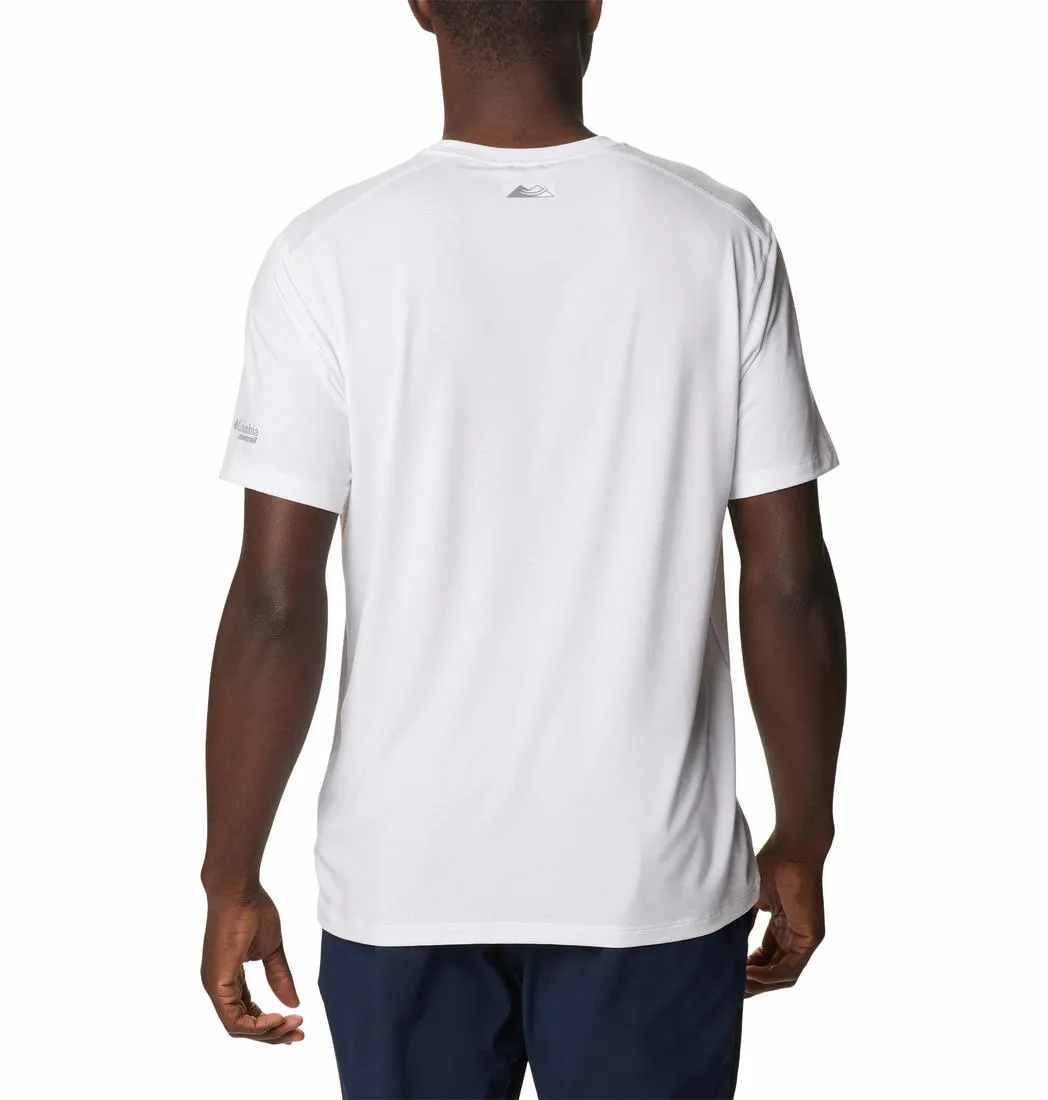 Columbia Men White Omni-Wick M Endless Trail Running Tech Tshirt