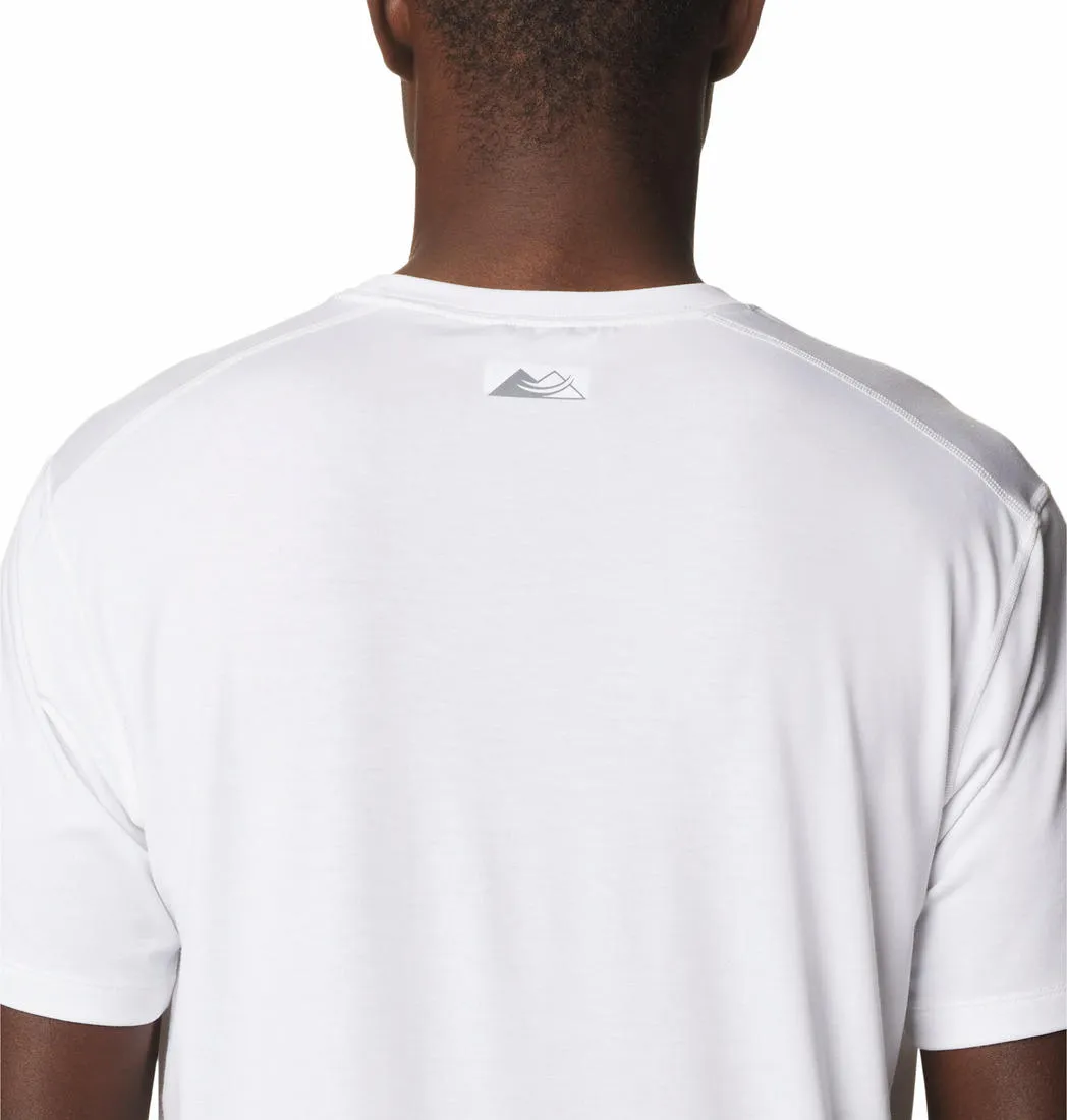 Columbia Men White Omni-Wick M Endless Trail Running Tech Tshirt