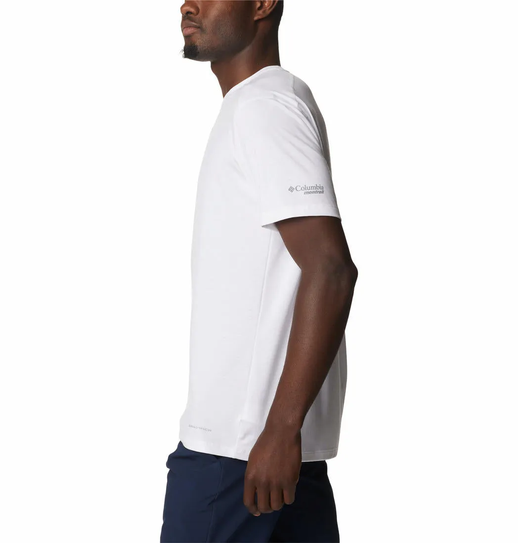 Columbia Men White Omni-Wick M Endless Trail Running Tech Tshirt