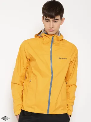 Columbia Men Yellow Omni-Wick EvaPOURation Waterproof Rain Jacket