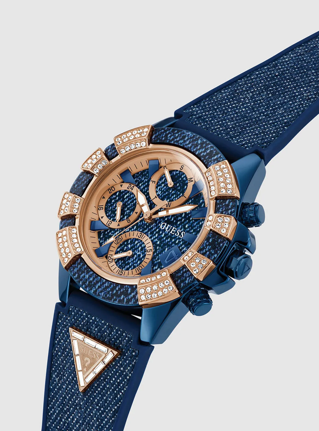 Denim Blue Iconic 40th Silicone Watch Guess