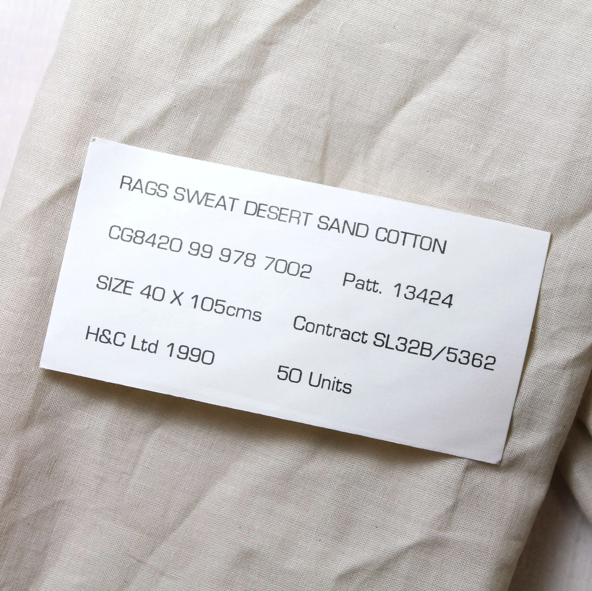 DESERT COTTON SWEAT RAG - BEIGE/SAND Silvermans