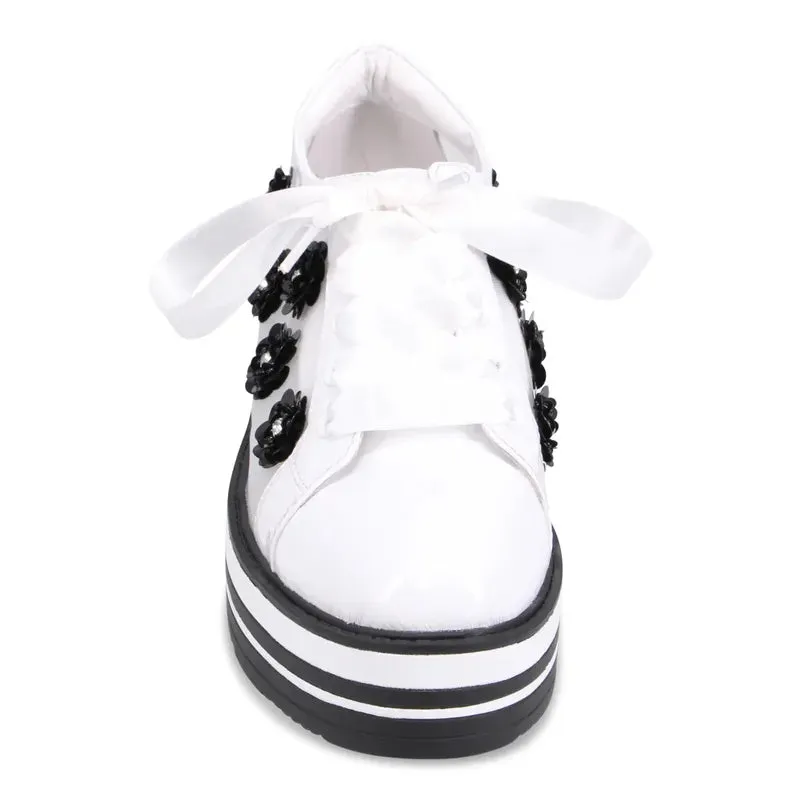 Django & Juliette Sereno Sneaker - White/Black