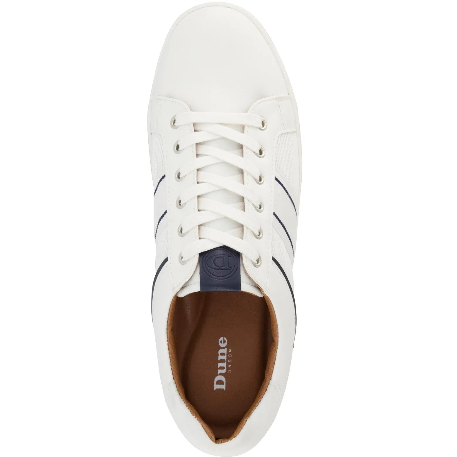 Dune True Stripe Panel Mens Lace up Trainer