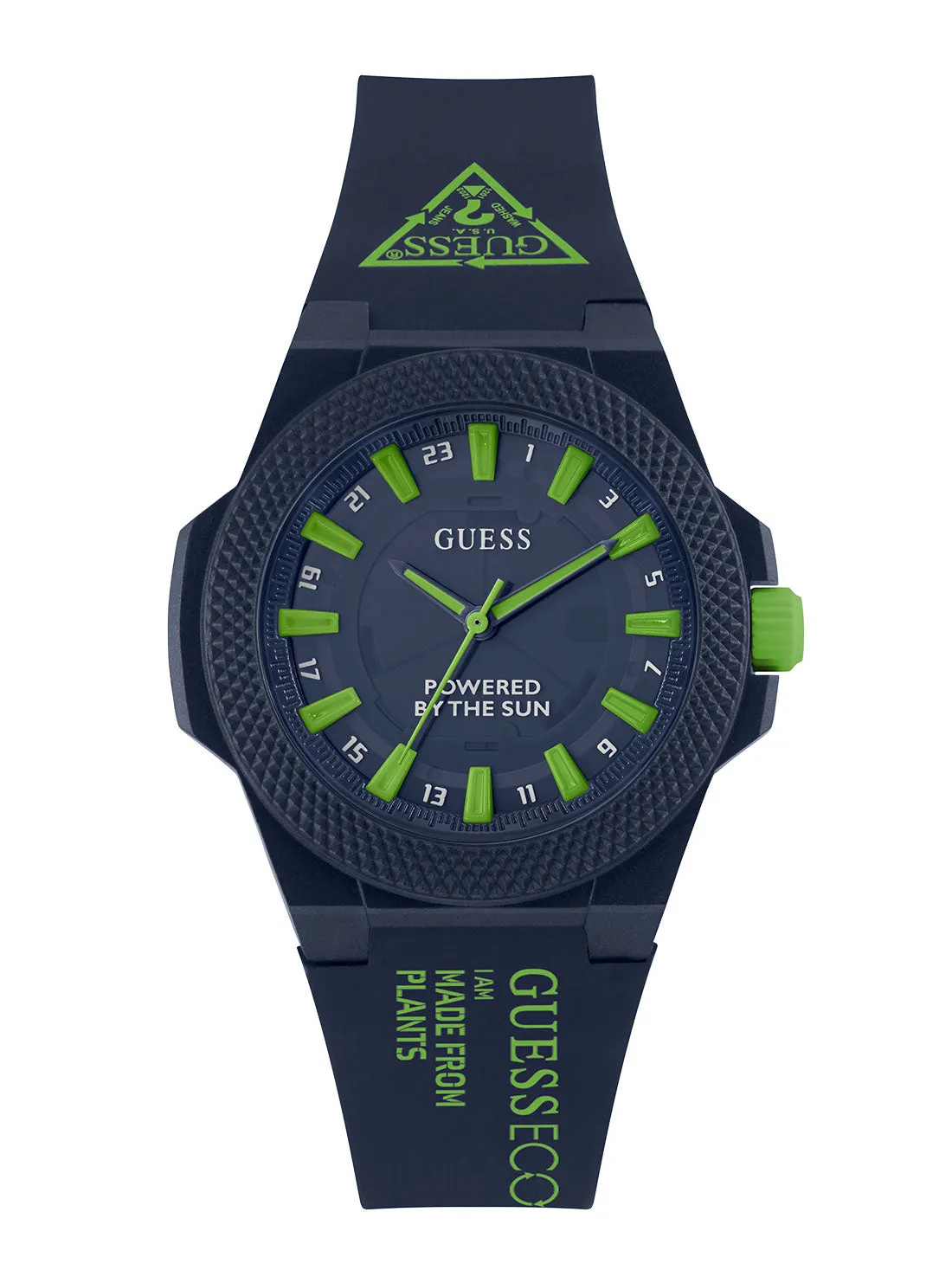 Eco Navy Outspoken Solar Nylon Watch Guess