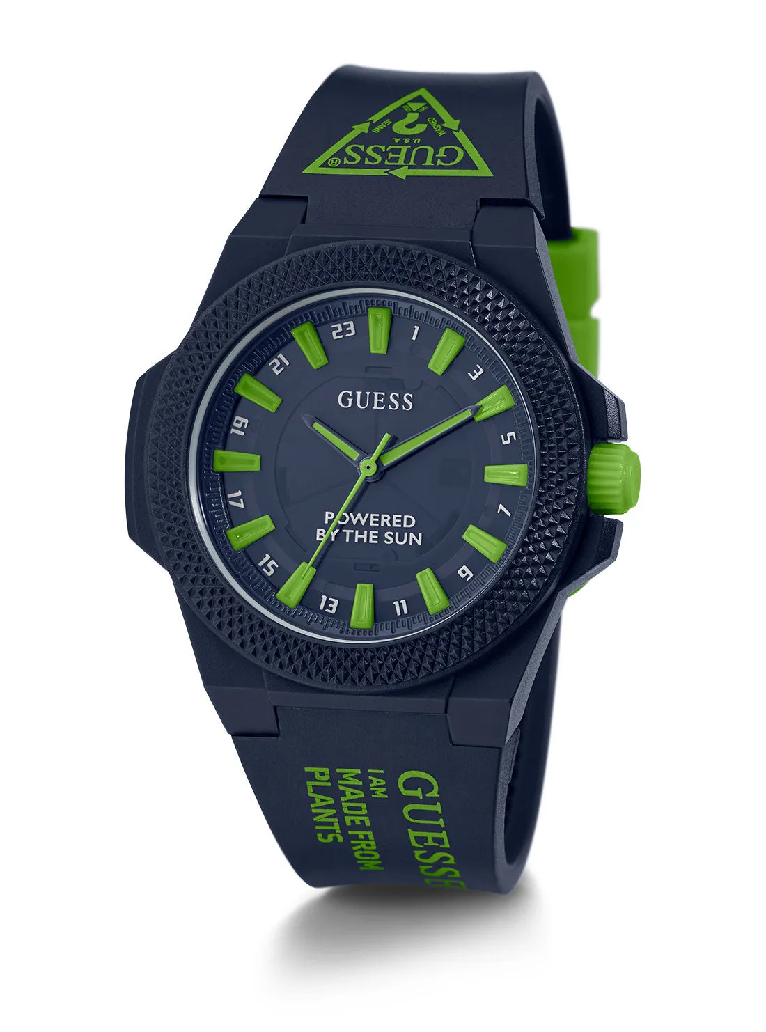 Eco Navy Outspoken Solar Nylon Watch Guess