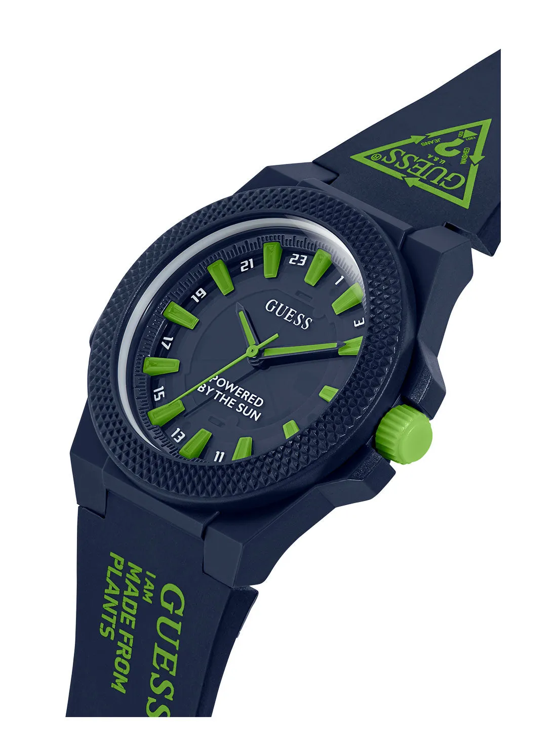 Eco Navy Outspoken Solar Nylon Watch Guess