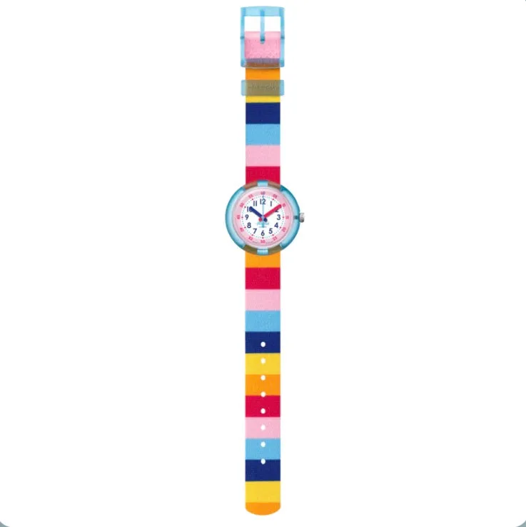 Flik Flak Stripy Pink Kids Watch FPNP113