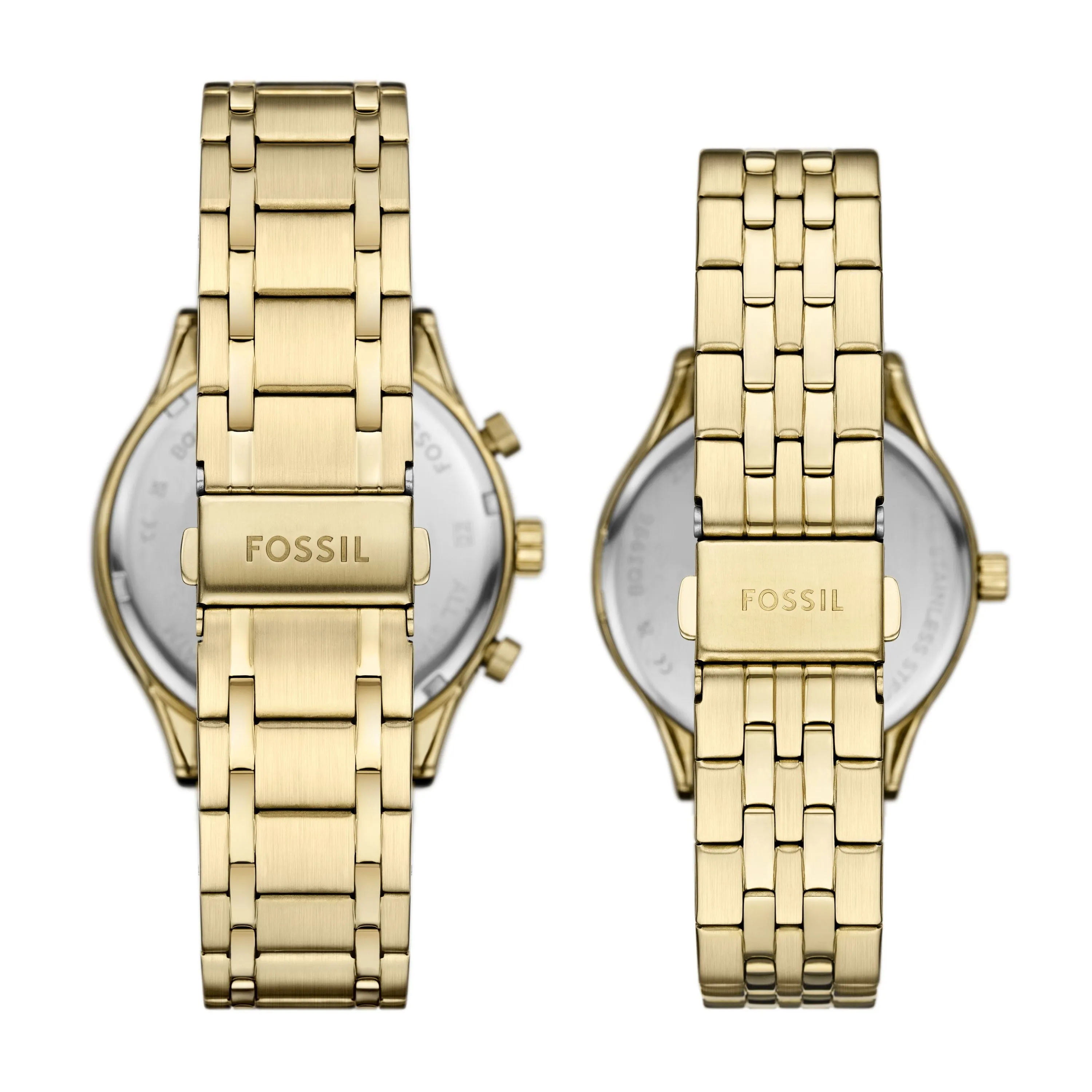 Fossil Unisex Fenmore Multifunction, Gold-Tone Stainless Steel Watch Set