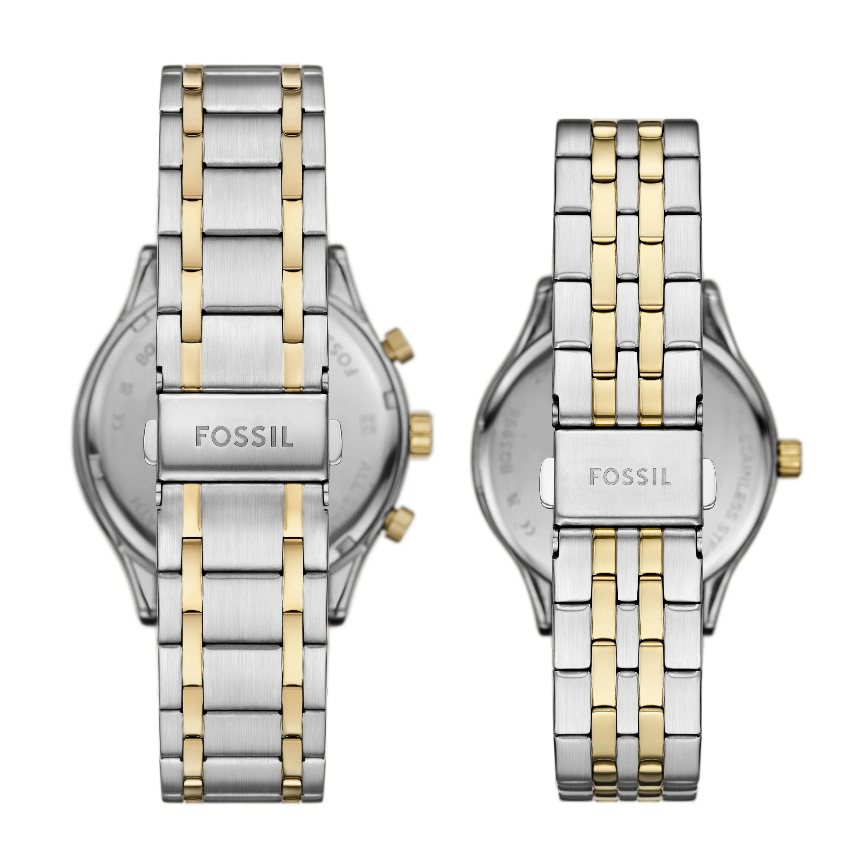 Fossil Unisex Fenmore Multifunction, Two-Tone Stainless Steel Watch Set