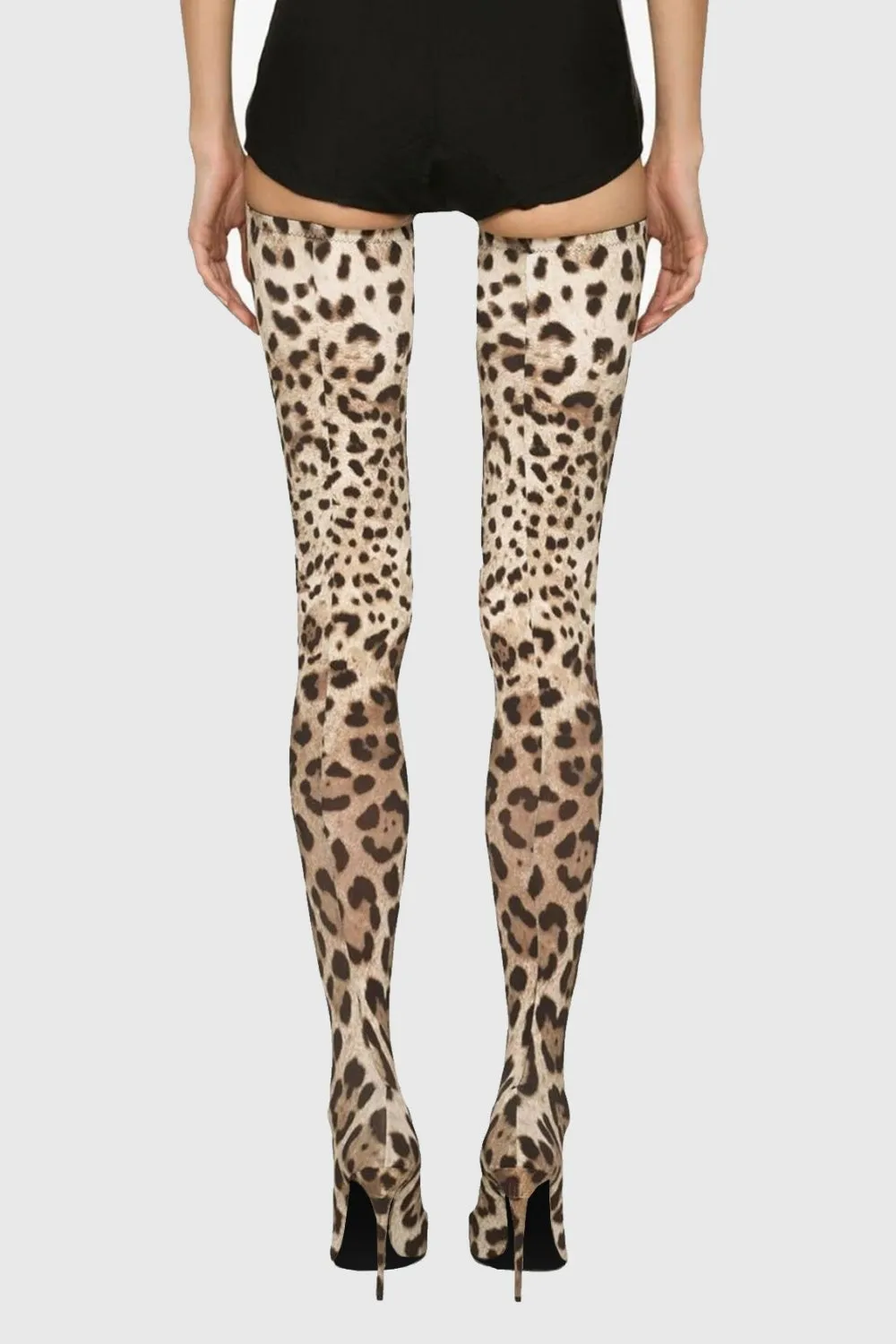 Giselle Leopard Print Thigh-high Boots Gloria Lanvin