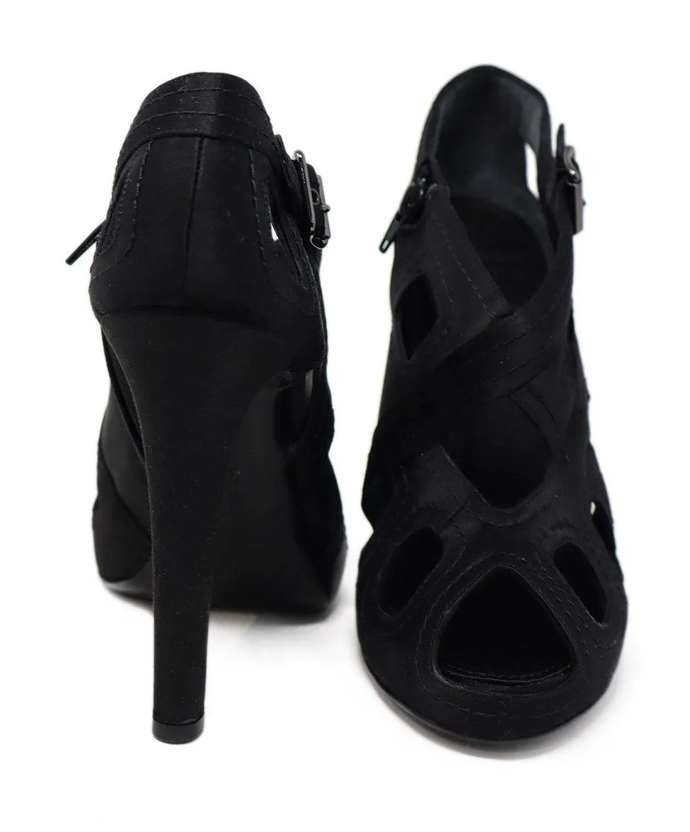 Givenchy Black Satin Cutout Heels sz 9