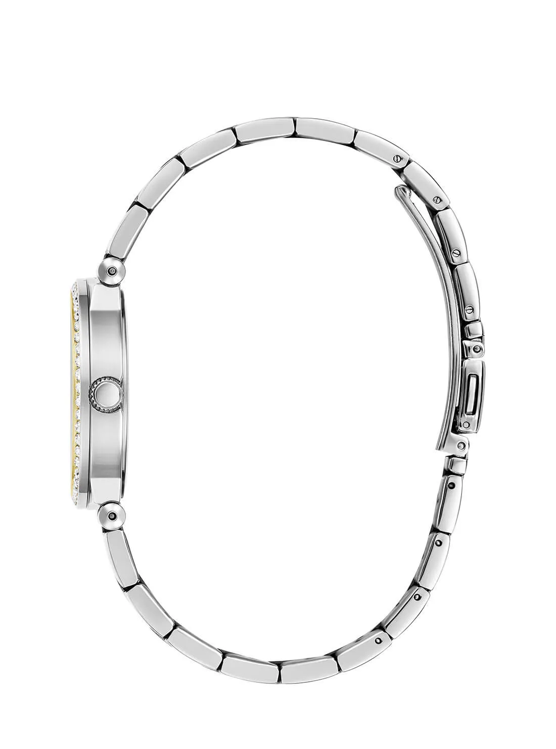 Gold and Silver Crystal Fawn Link Watch Guess