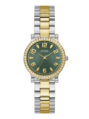 Gold and Silver Crystal Fawn Link Watch Guess