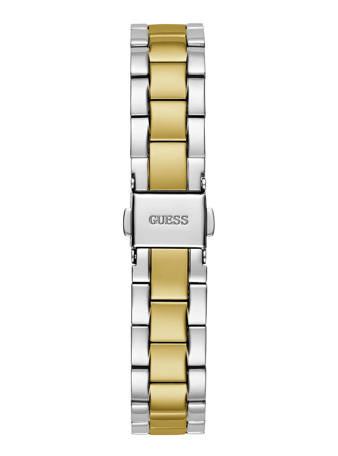 Gold and Silver Mini Luna Blue Dial Vintage Link Watch Guess