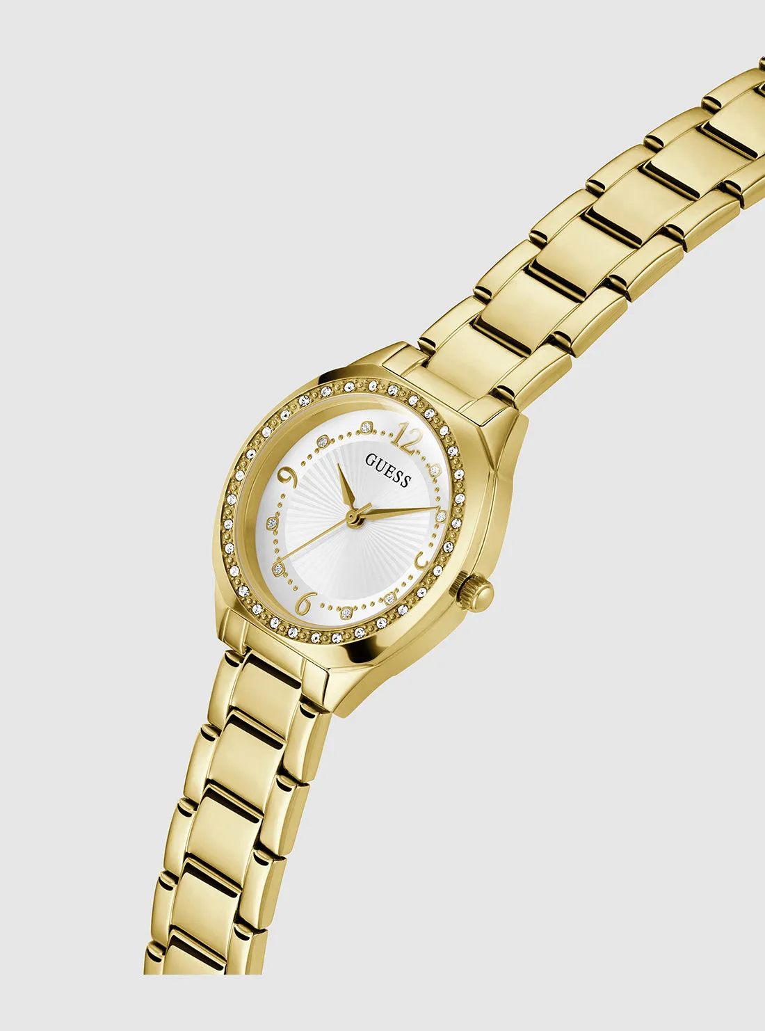Gold Charlotte Chrystal Link Watch Guess