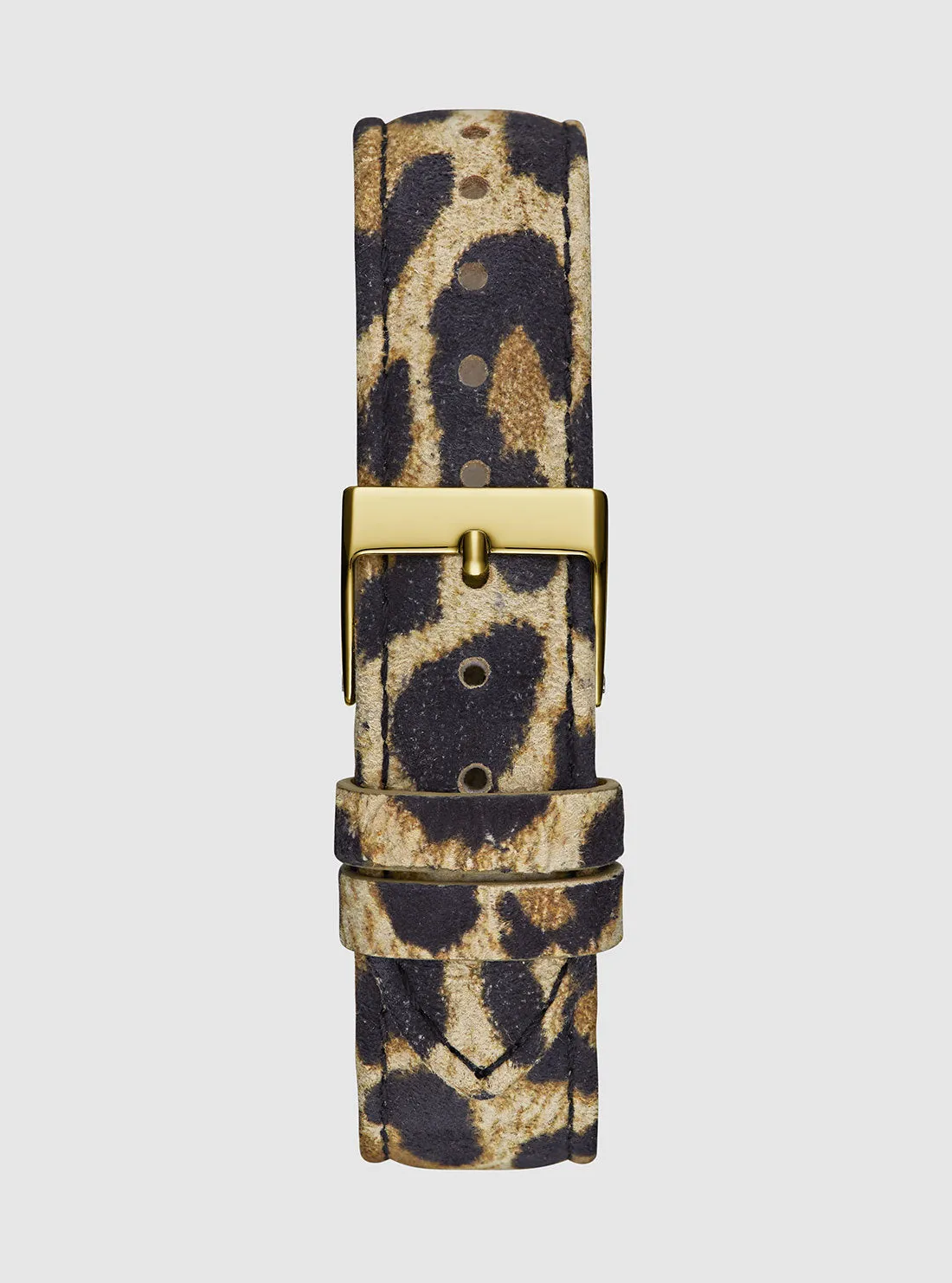 Gold Glitz Animal Print Leather Watch Guess