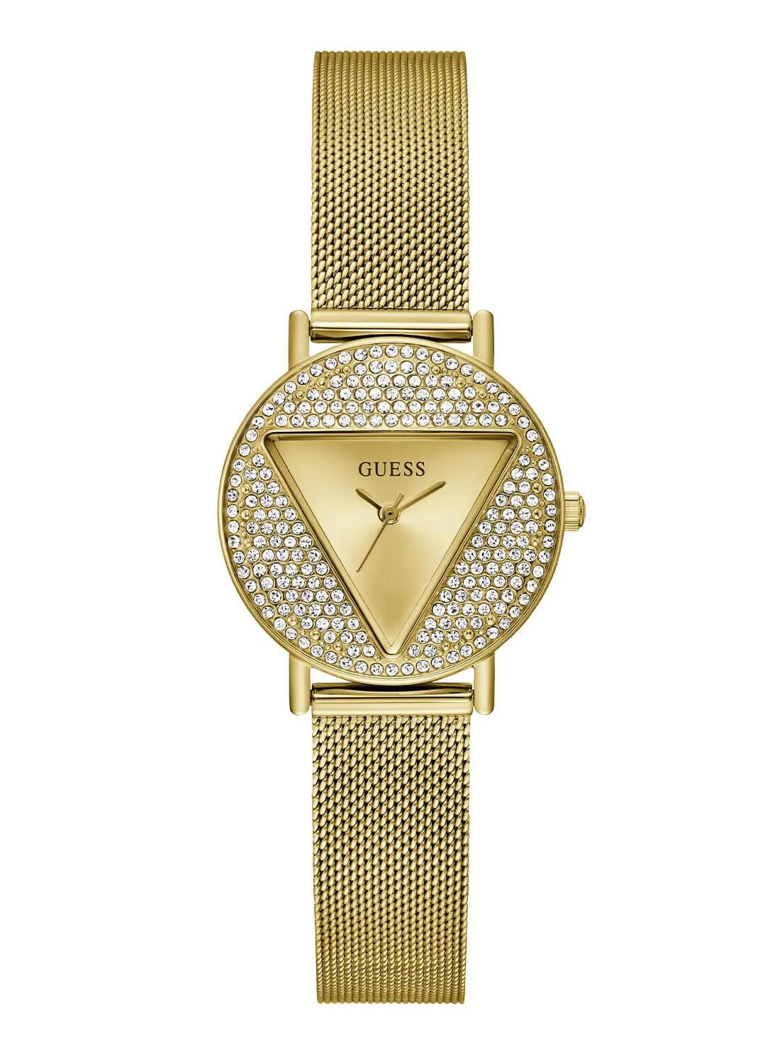 Gold Mini Iconic Glitz Mesh Watch Guess