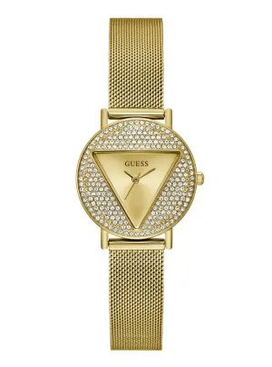 Gold Mini Iconic Glitz Mesh Watch Guess