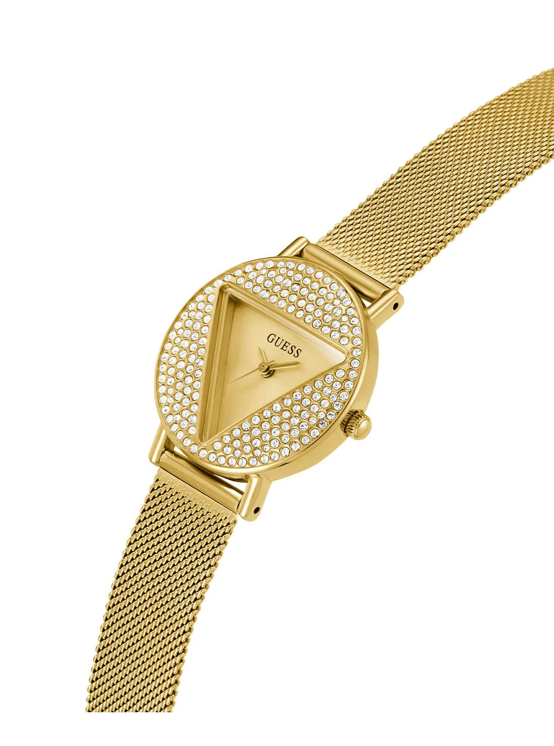 Gold Mini Iconic Glitz Mesh Watch Guess