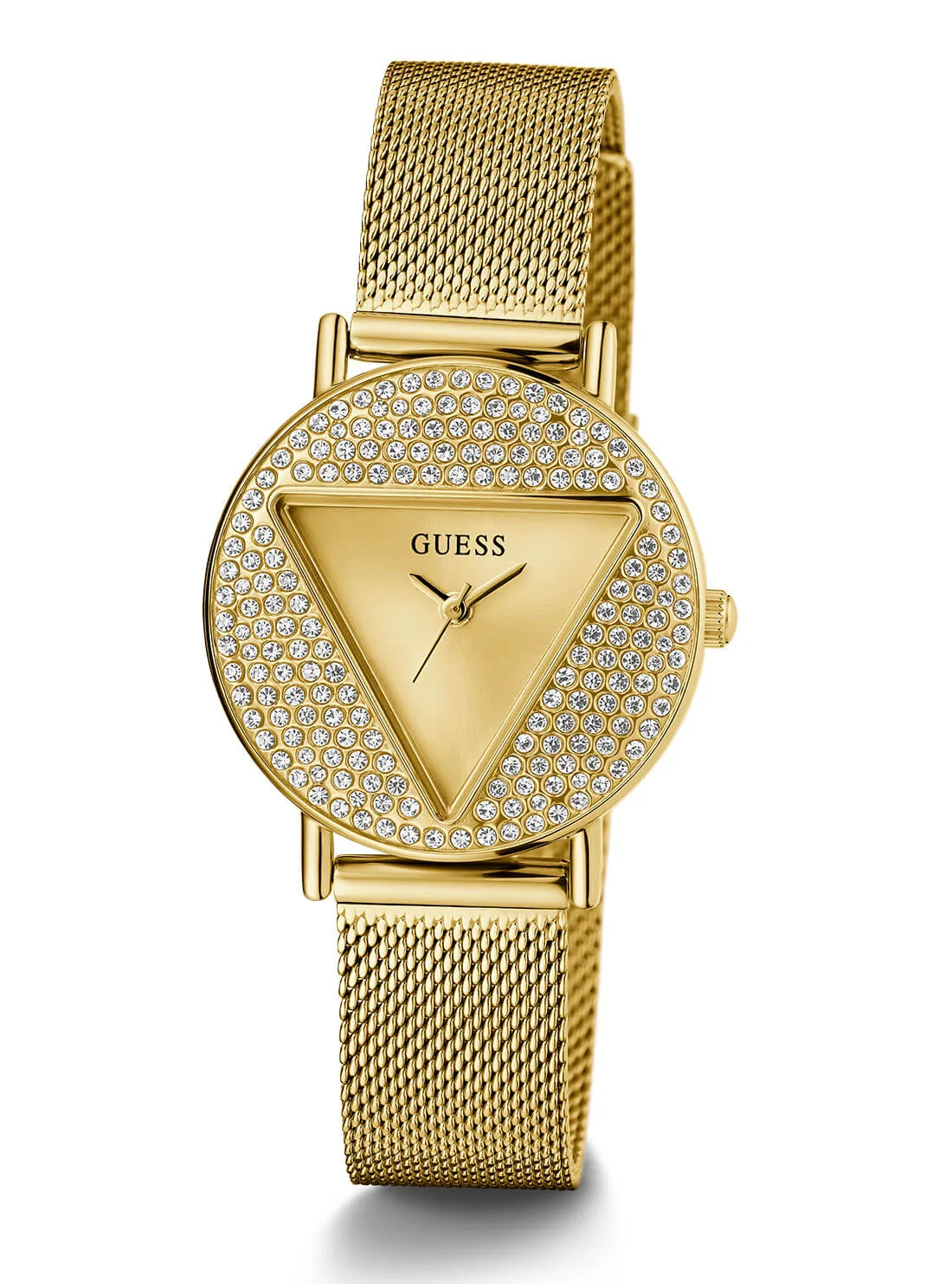Gold Mini Iconic Glitz Mesh Watch Guess