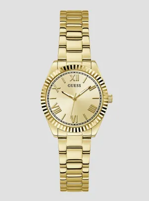 Gold Mini Luna Vintage Link Watch Guess