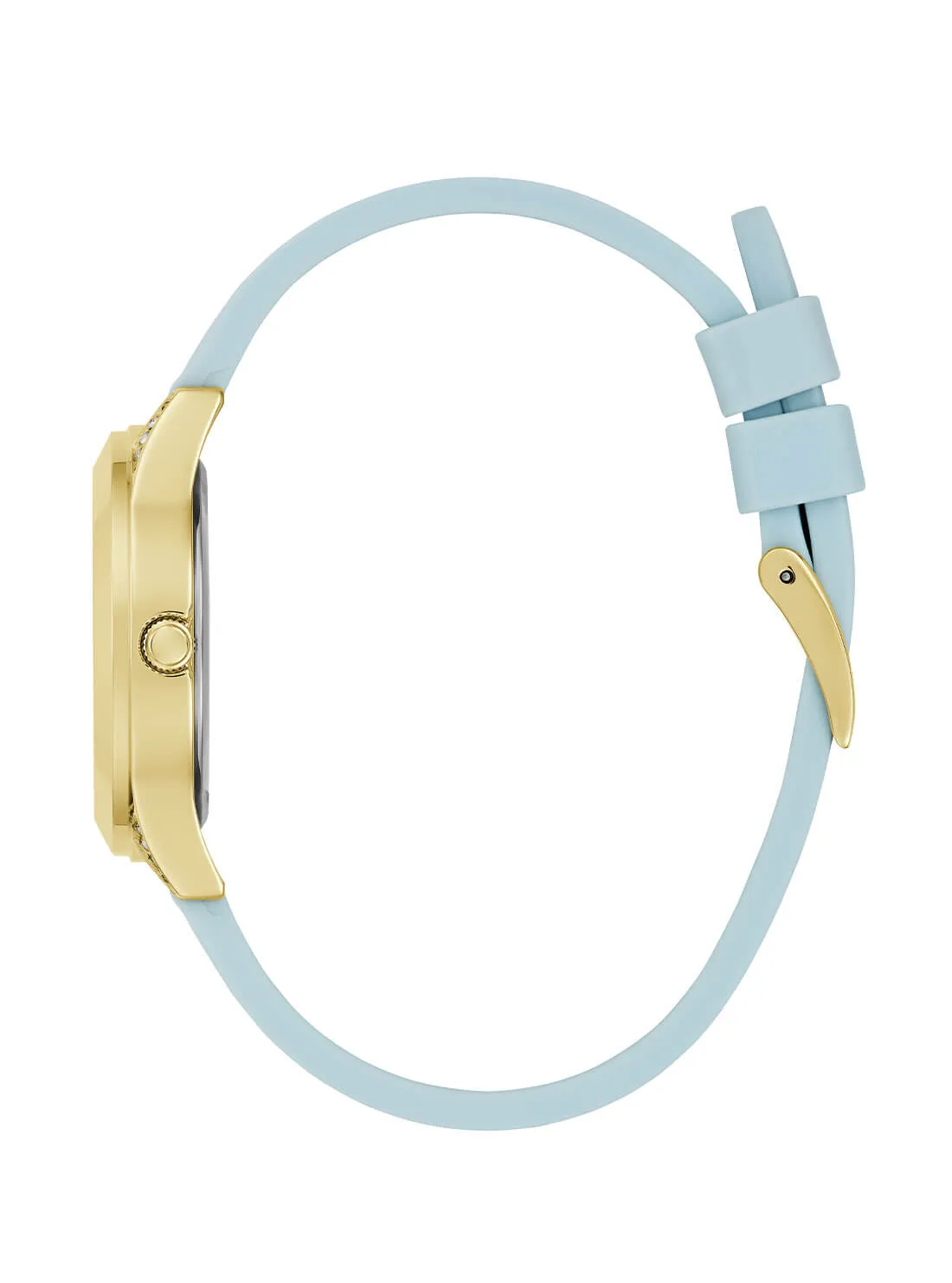 Gold Mini Wonderlust Multi Glitz Silicone Watch Guess