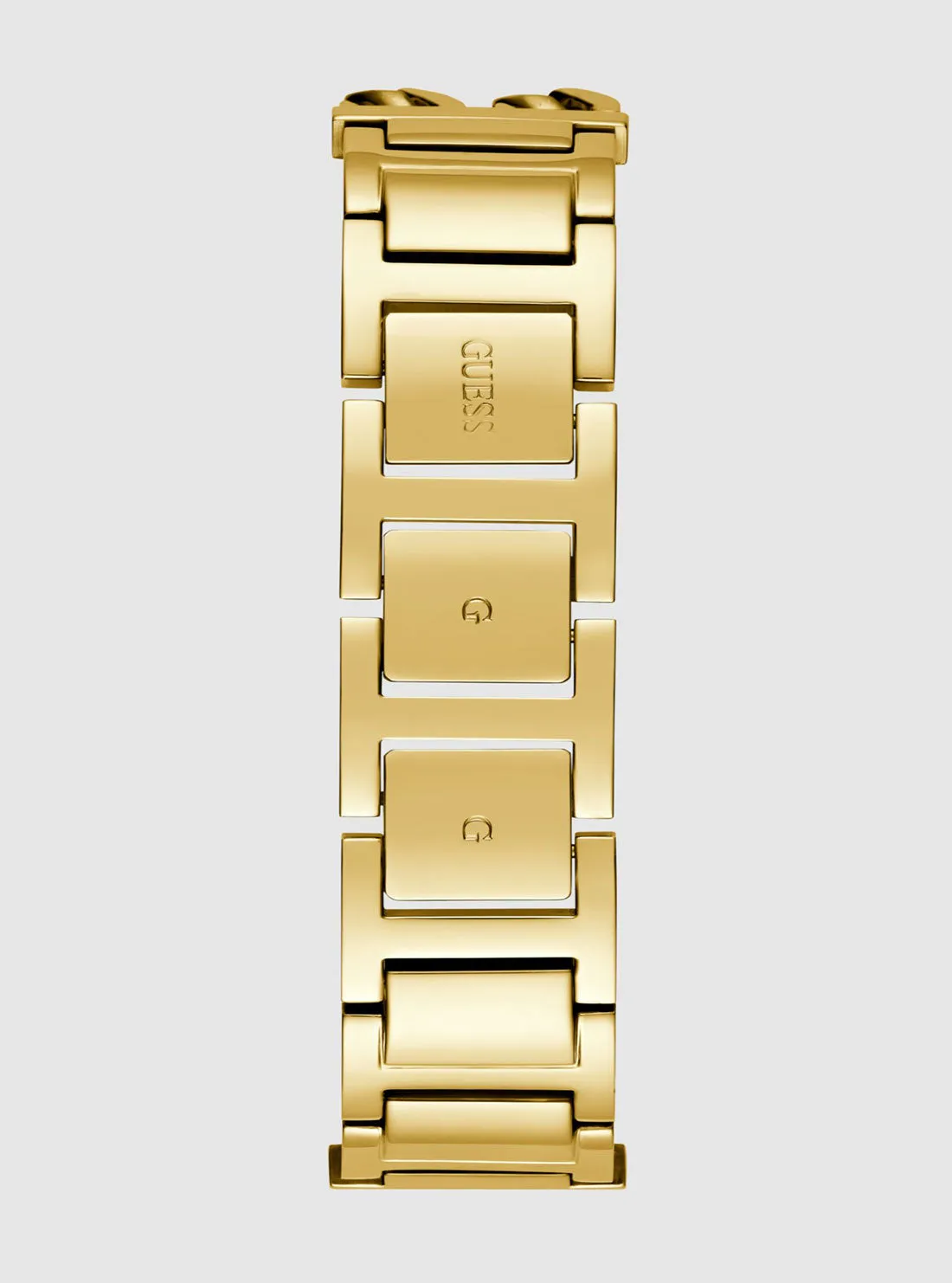 Gold Mod Animal Print Dial Link Watch Guess
