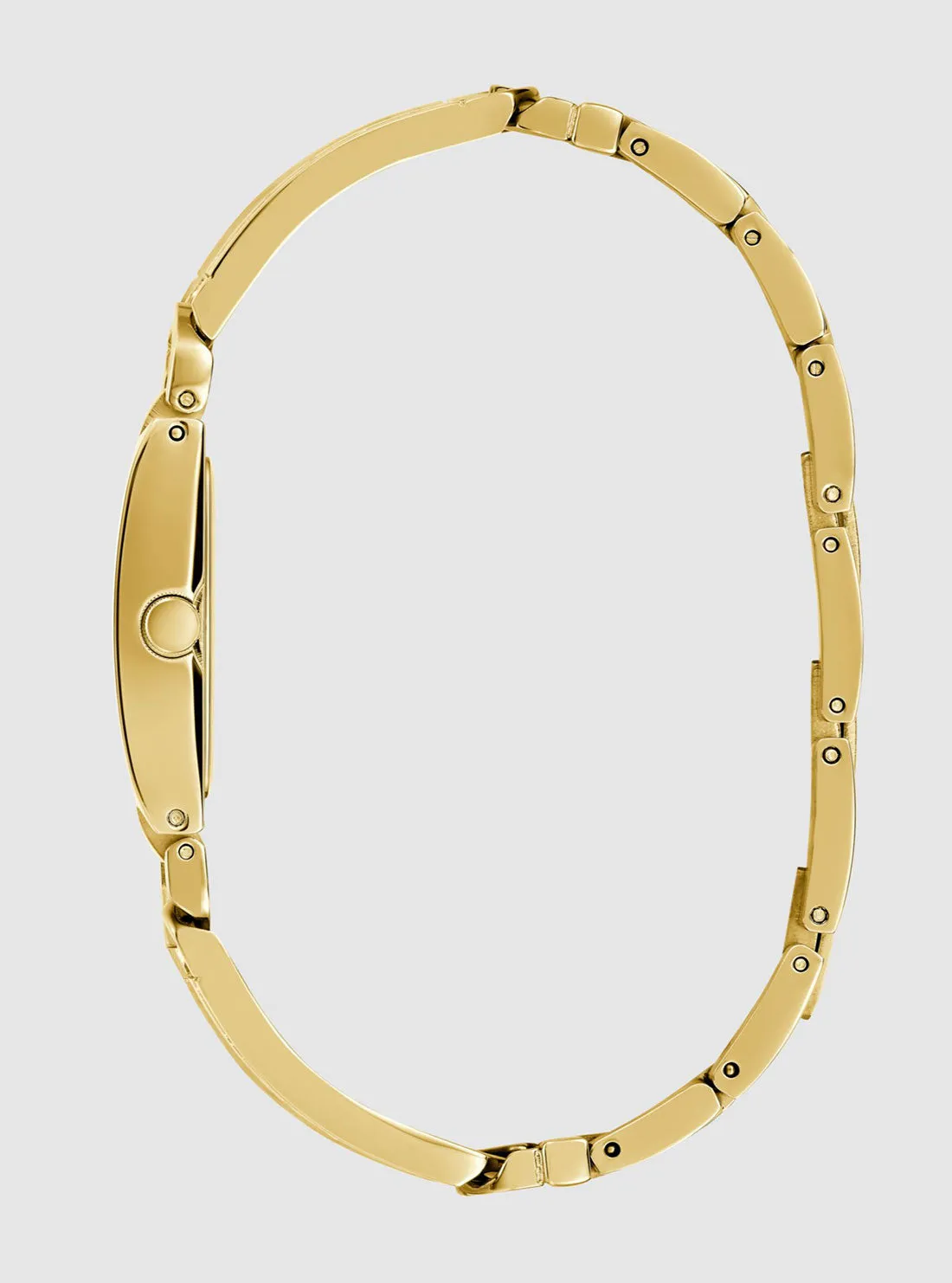 Gold Mod Animal Print Dial Link Watch Guess