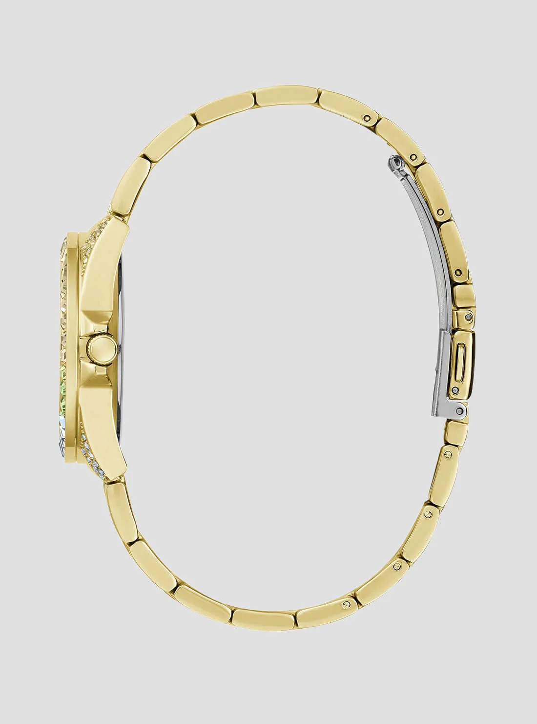 Gold Opaline Multi Crystal Link Watch Guess