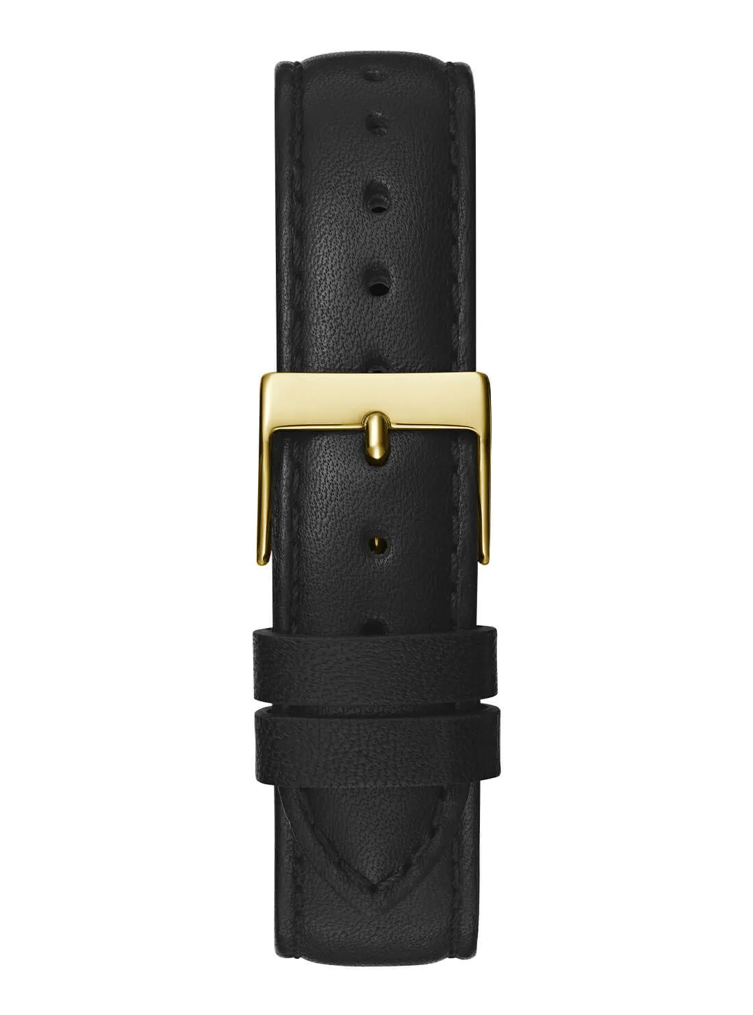 Gold Rumour Black Leather Watch Guess